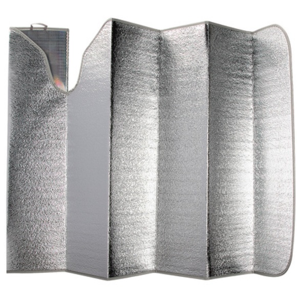 Go Gear Jumbo Carbon Fiber Sunblock 3 Layer Folding Automotive Car Shade NWT - Picture 3 of 8